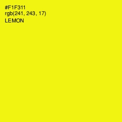 #F1F311 - Lemon Color Image