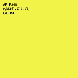 #F1F349 - Gorse Color Image