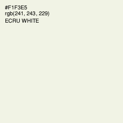 #F1F3E5 - Ecru White Color Image