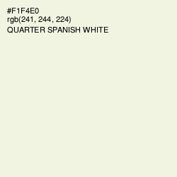 #F1F4E0 - Quarter Spanish White Color Image