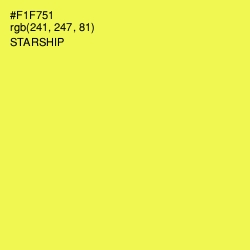 #F1F751 - Starship Color Image