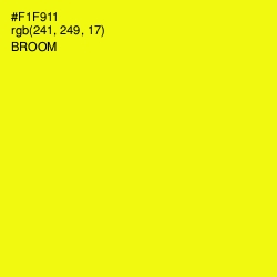 #F1F911 - Broom Color Image