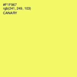 #F1F967 - Canary Color Image