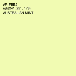 #F1FBB2 - Australian Mint Color Image