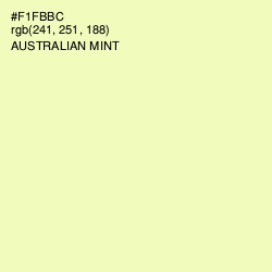 #F1FBBC - Australian Mint Color Image