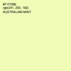 #F1FDB6 - Australian Mint Color Image