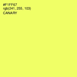 #F1FF67 - Canary Color Image