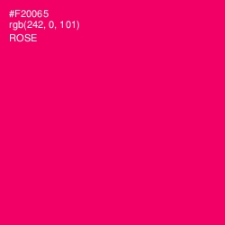 #F20065 - Rose Color Image