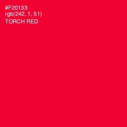 #F20133 - Torch Red Color Image