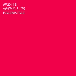 #F2014B - Razzmatazz Color Image