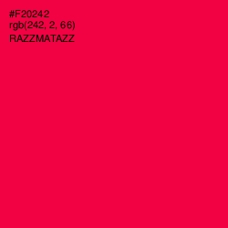 #F20242 - Razzmatazz Color Image