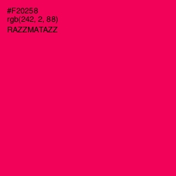 #F20258 - Razzmatazz Color Image