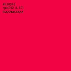 #F20343 - Razzmatazz Color Image