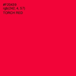 #F20439 - Torch Red Color Image