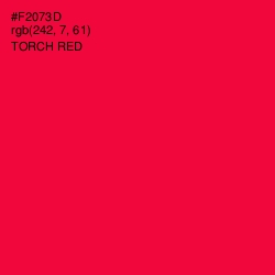 #F2073D - Torch Red Color Image