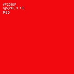 #F2090F - Red Color Image