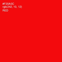 #F20A0C - Red Color Image