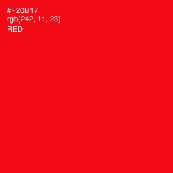 #F20B17 - Red Color Image