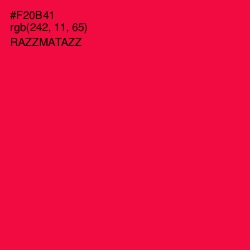 #F20B41 - Razzmatazz Color Image