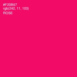 #F20B67 - Rose Color Image