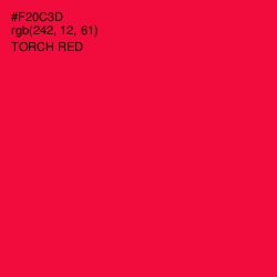 #F20C3D - Torch Red Color Image