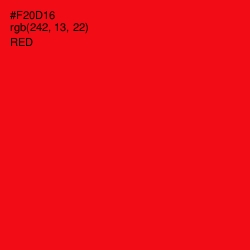 #F20D16 - Red Color Image