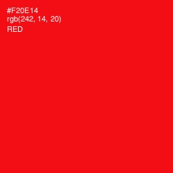 #F20E14 - Red Color Image