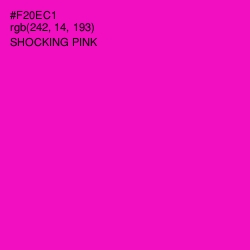 #F20EC1 - Shocking Pink Color Image