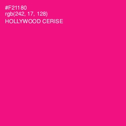 #F21180 - Hollywood Cerise Color Image