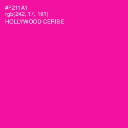 #F211A1 - Hollywood Cerise Color Image