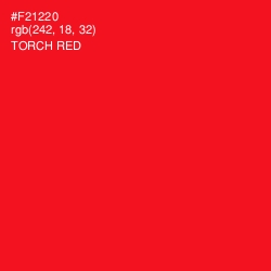 #F21220 - Torch Red Color Image