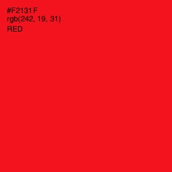 #F2131F - Red Color Image