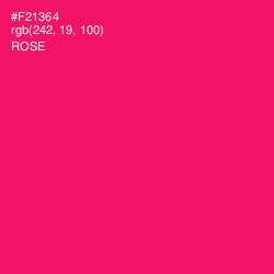 #F21364 - Rose Color Image