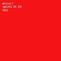 #F21417 - Red Color Image