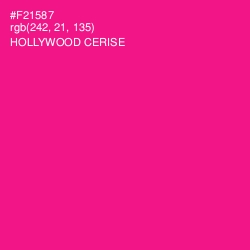 #F21587 - Hollywood Cerise Color Image