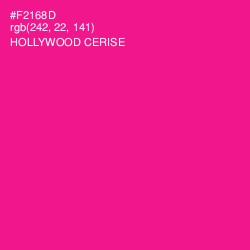 #F2168D - Hollywood Cerise Color Image