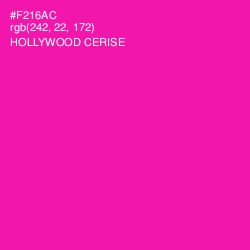 #F216AC - Hollywood Cerise Color Image