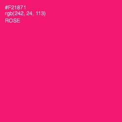 #F21871 - Rose Color Image