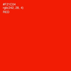 #F21C04 - Red Color Image