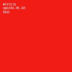 #F21C16 - Red Color Image