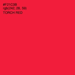 #F21C3B - Torch Red Color Image