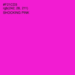 #F21CD3 - Shocking Pink Color Image