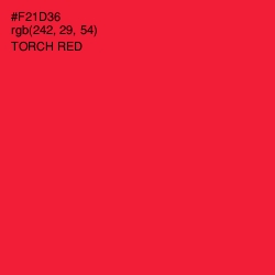 #F21D36 - Torch Red Color Image