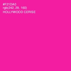 #F21DA0 - Hollywood Cerise Color Image