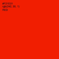 #F21E01 - Red Color Image