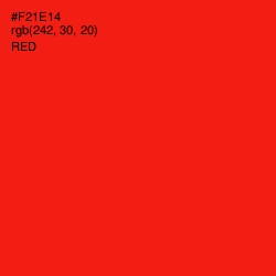 #F21E14 - Red Color Image