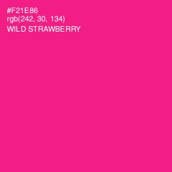 #F21E86 - Wild Strawberry Color Image