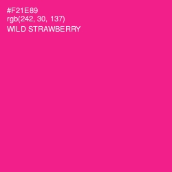 #F21E89 - Wild Strawberry Color Image