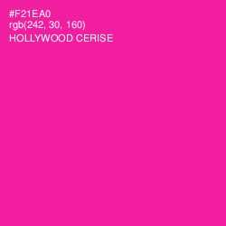 #F21EA0 - Hollywood Cerise Color Image