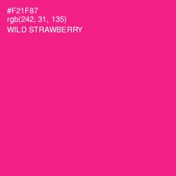 #F21F87 - Wild Strawberry Color Image